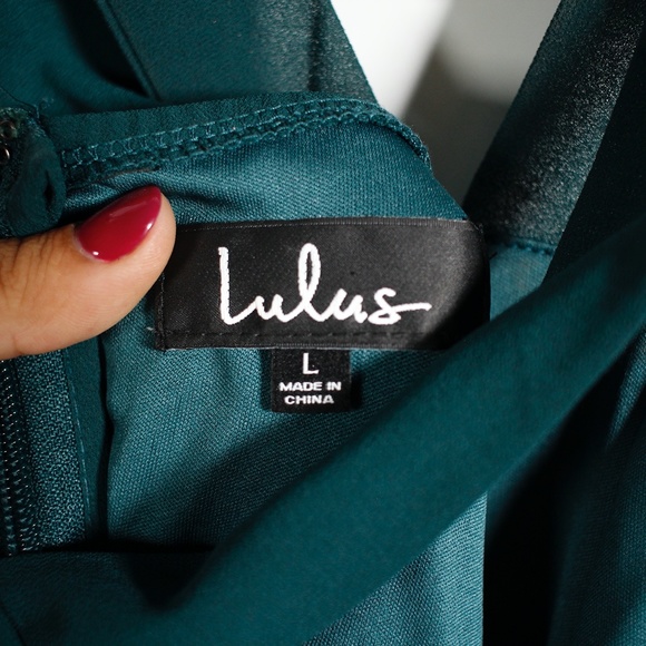 Lulus Air of Romance Maxi Dress Forest Green Large - Picture 3 of 8